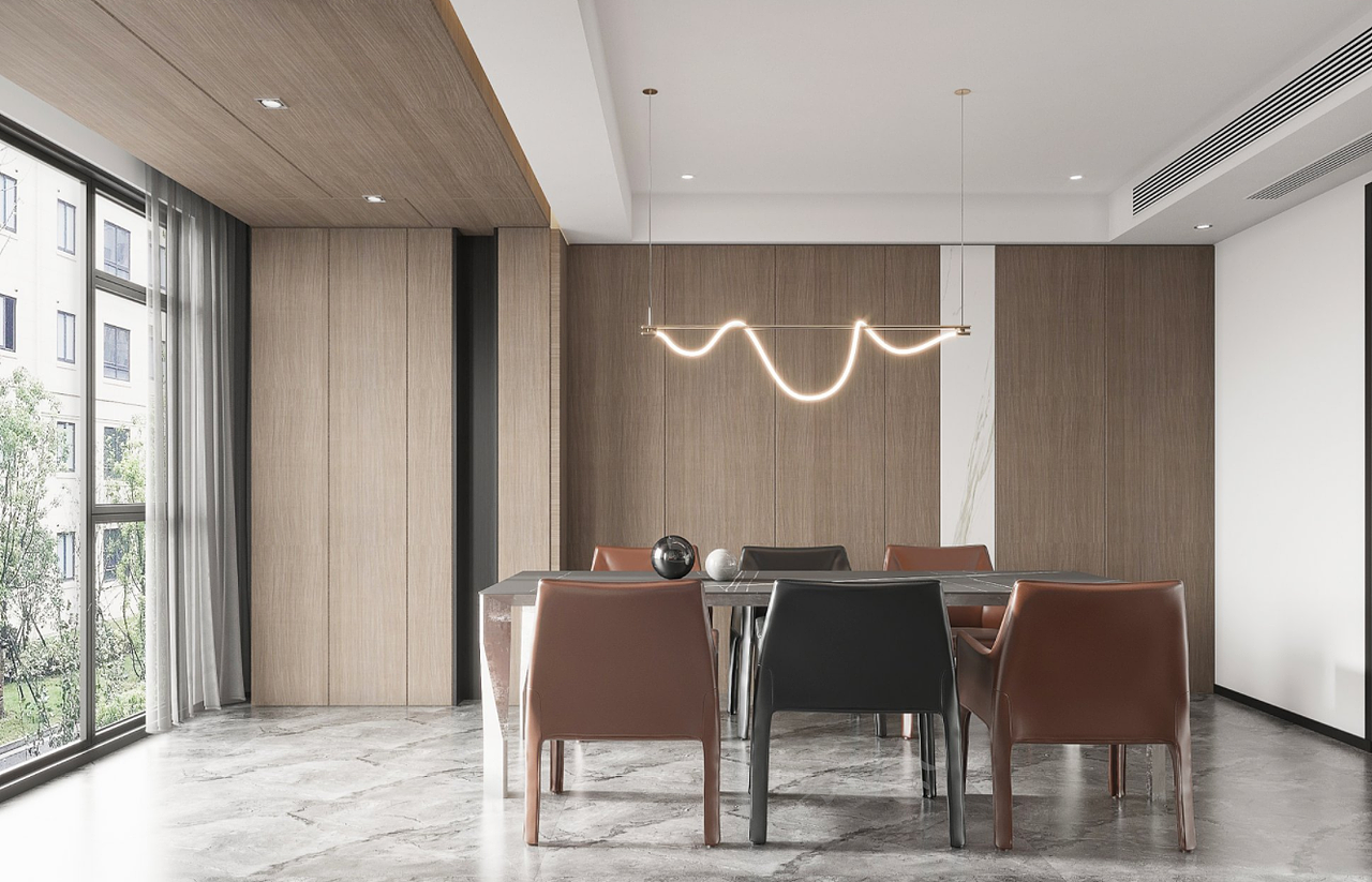 现代+复古碰撞,演绎复式空间的纯粹宁静与浪漫精致