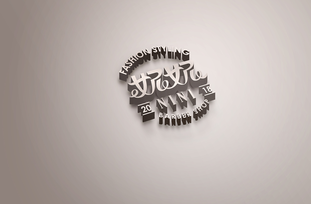 妮妮时尚造型logo,练习稿