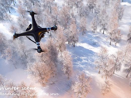 一组无人机渲染练习（个人主页-ZNTM2MDM0ODQ=） - 电子产品 - 站酷设计师努力做只高产母猪原创素材 - 站酷ZCOOL