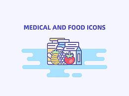 Medical and food icons