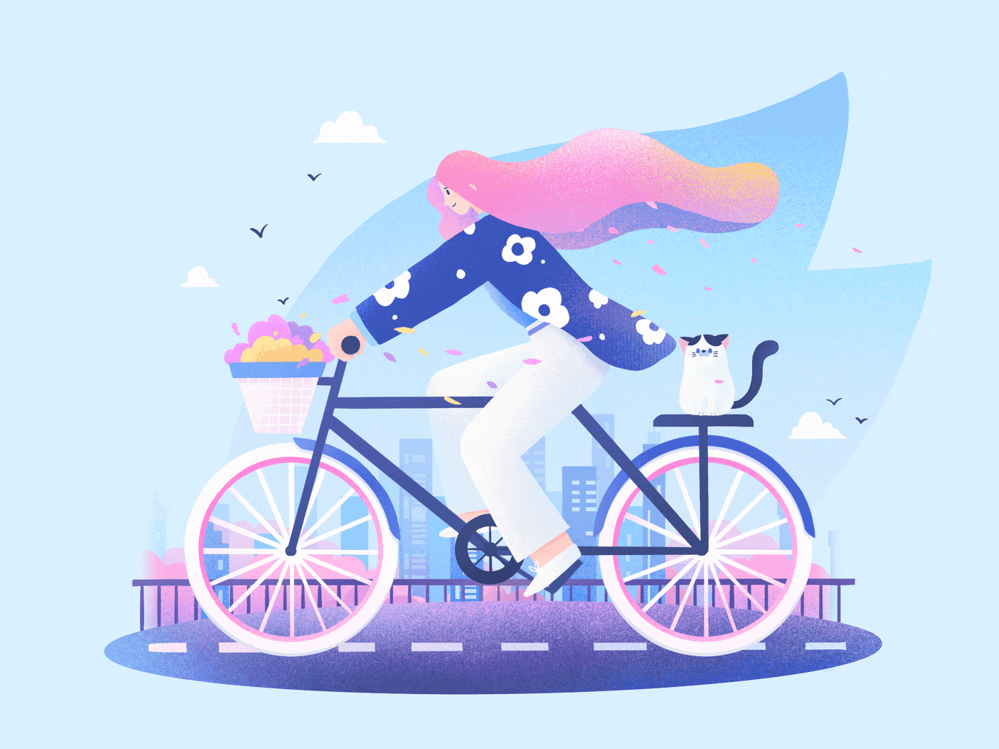 2020创意插画 | 美少女环游记（图ZMjM0MzQ5Nzg0） - 商业插画 - 站酷设计师比格招HUHV原创素材 - 站酷ZCOOL