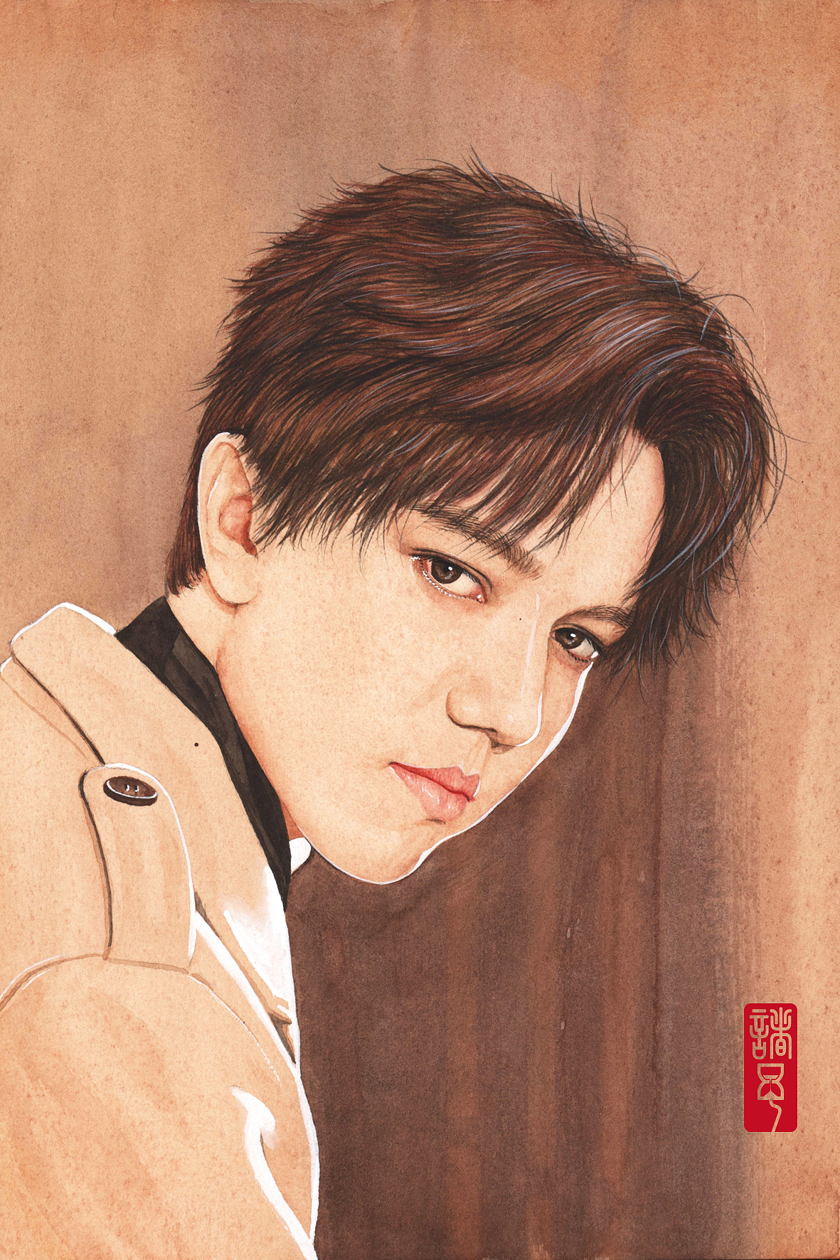 一些水彩明星肖像小稿