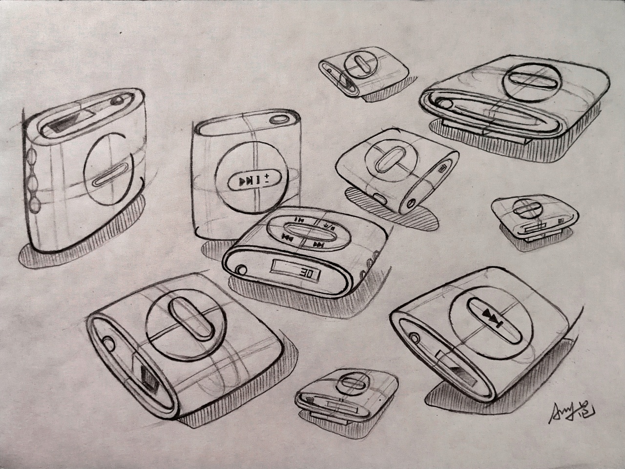 产品设计表达——电子产品黑白线图