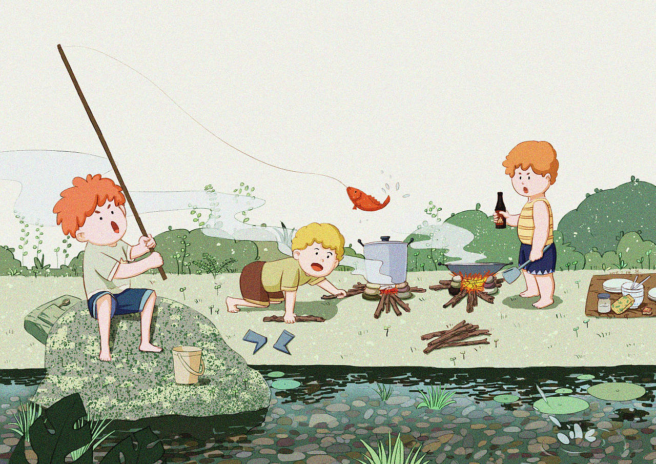 野餐,做饭|插画|插画习作|rx1920 - 原创作品 - 站酷 (zcool)