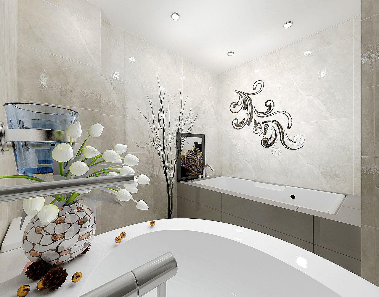 水刀拼花卫生间