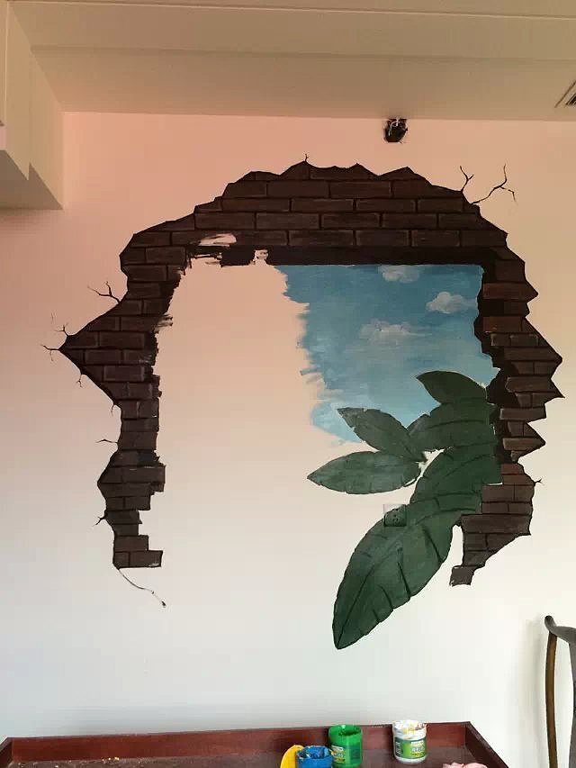 为主题餐厅做的墙绘