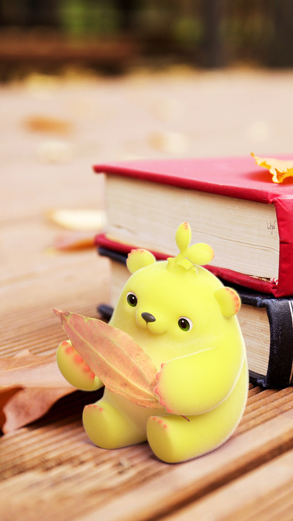 【高清壁纸】萌芽熊深秋系列|平面|ip形象|萌芽熊doo