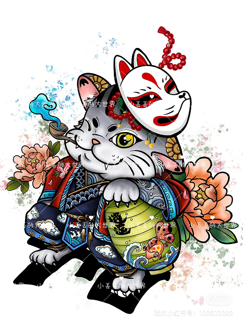 两张纹身喵客图