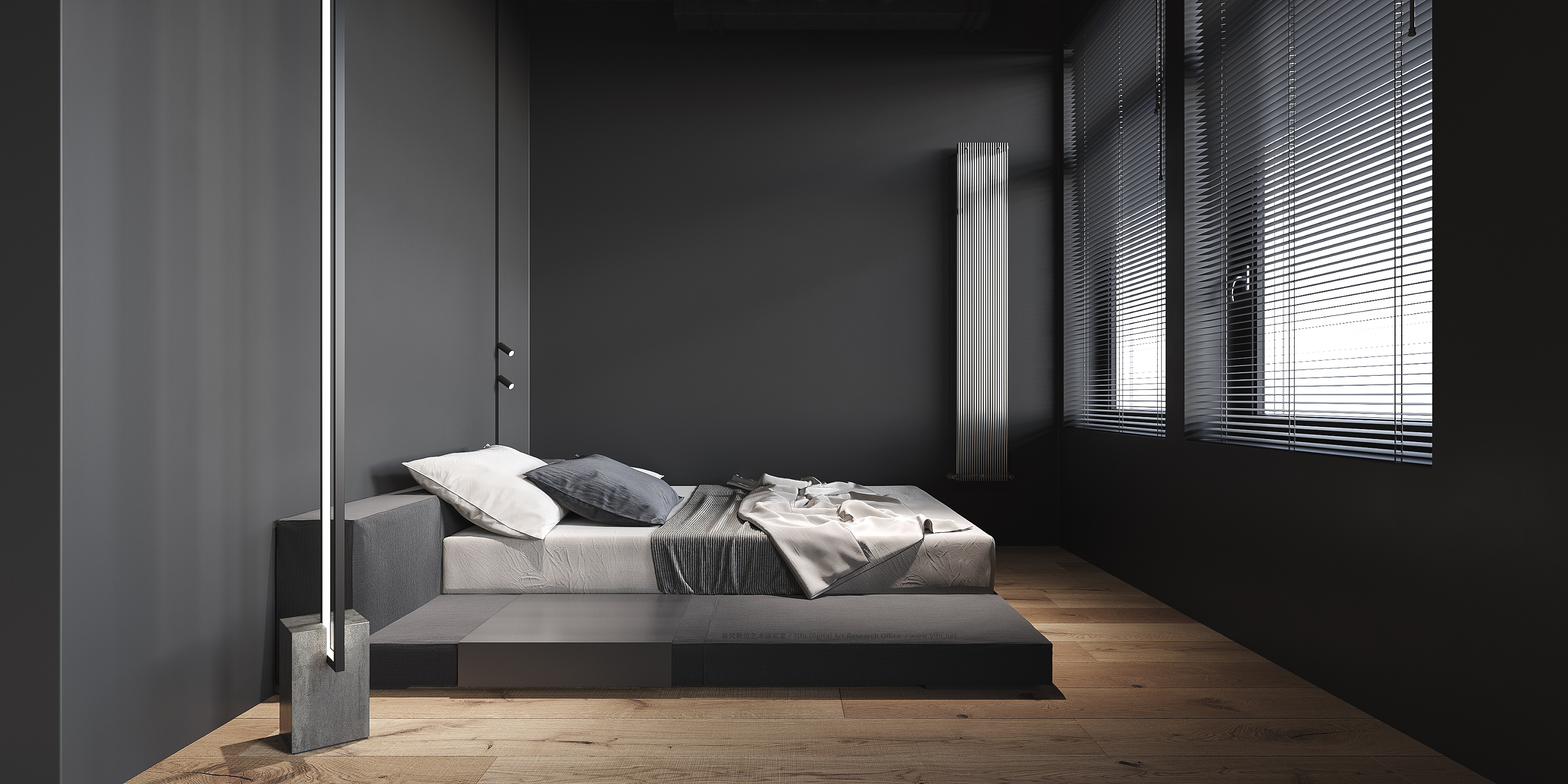 易梵/室内住宅/练习场景-黑色公寓|空间|家装设计|易梵网 - 原创作品
