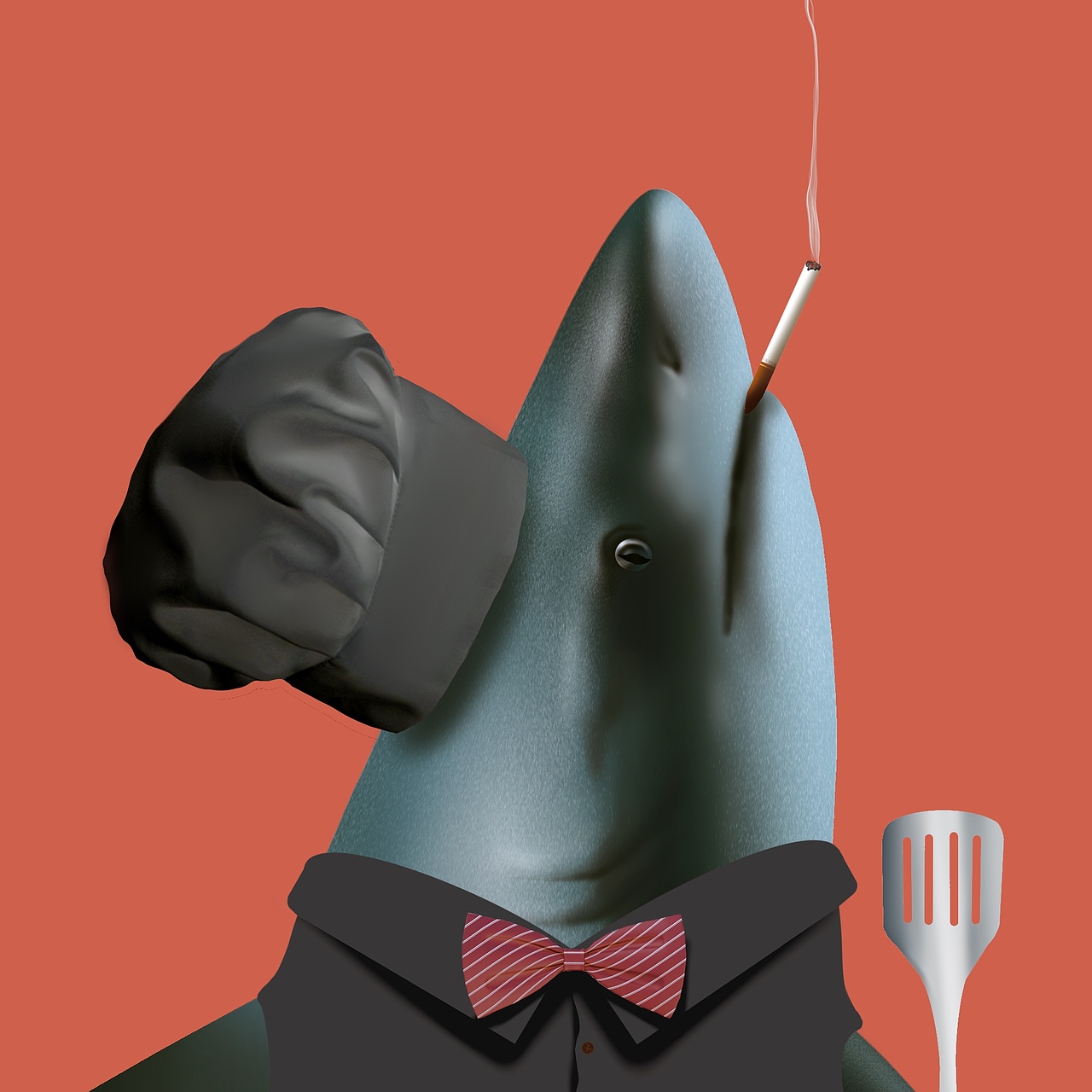 暴躁鱼 Anger fish 鲨鱼厨师（图ZMjc0Mjg3OTI4） - 商业插画 - 站酷设计师Inconceivable_E原创素材 - 站酷ZCOOL