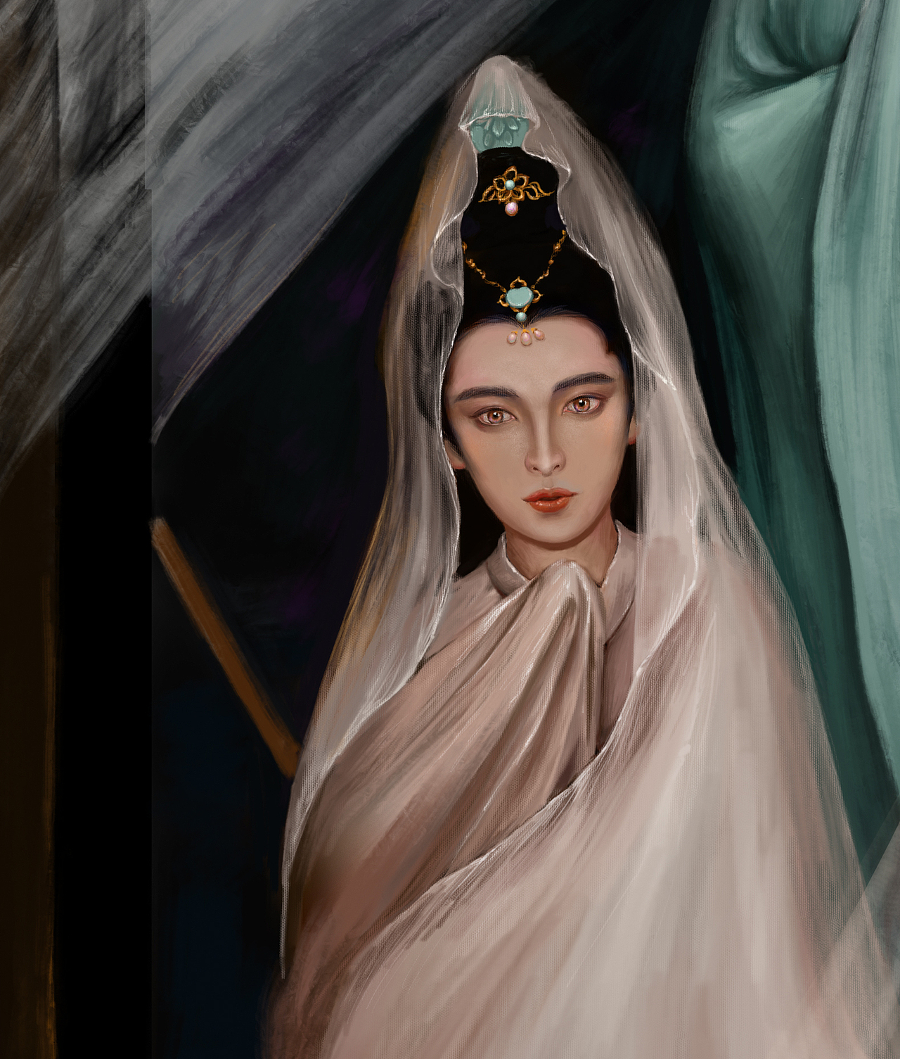 画中仙（图ZMjQ5NDQwOTY0） - 艺术插画 - 站酷设计师一云月原创素材 - 站酷ZCOOL