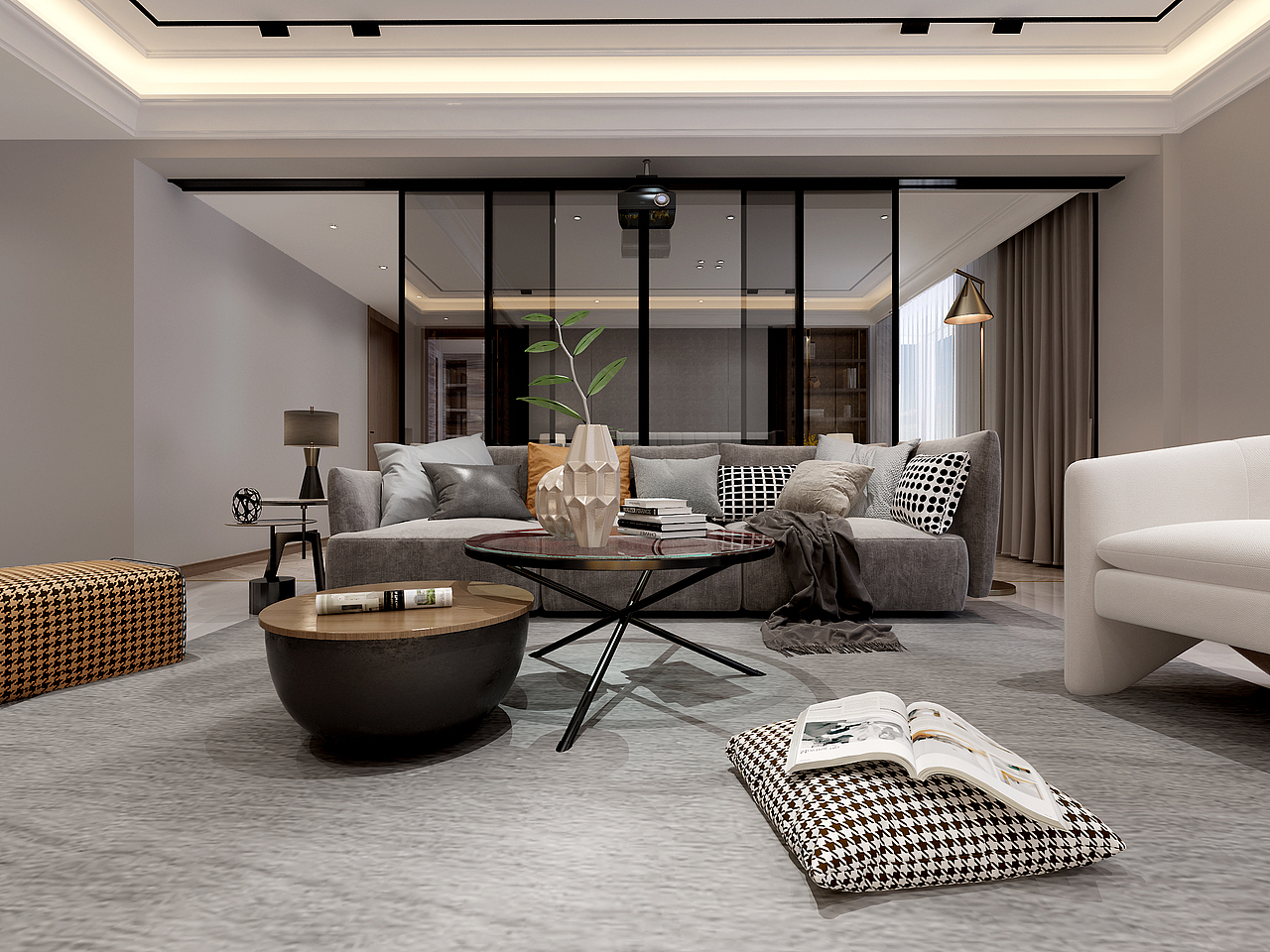 盘锦恒达华府200平现代简约风格案例