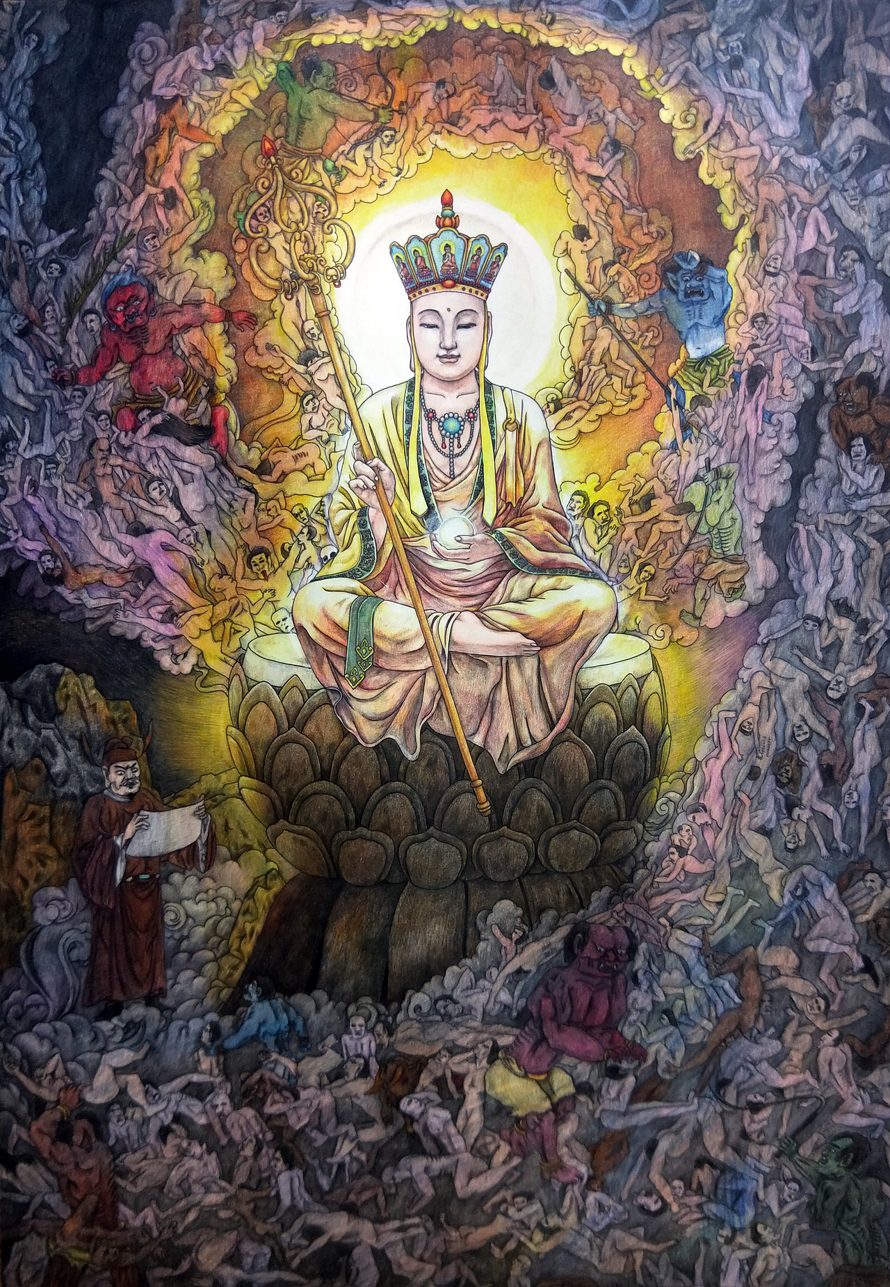 《南门大愿地藏王菩萨》（图ZMTc2NTQ5Mjg4） - 创作习作 - 站酷设计师设计师徐小望原创素材 - 站酷ZCOOL