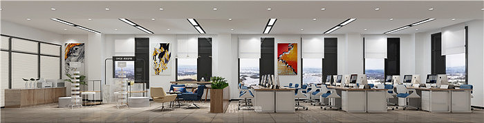 法国爱蕊丝总部办公楼装修设计办公区域