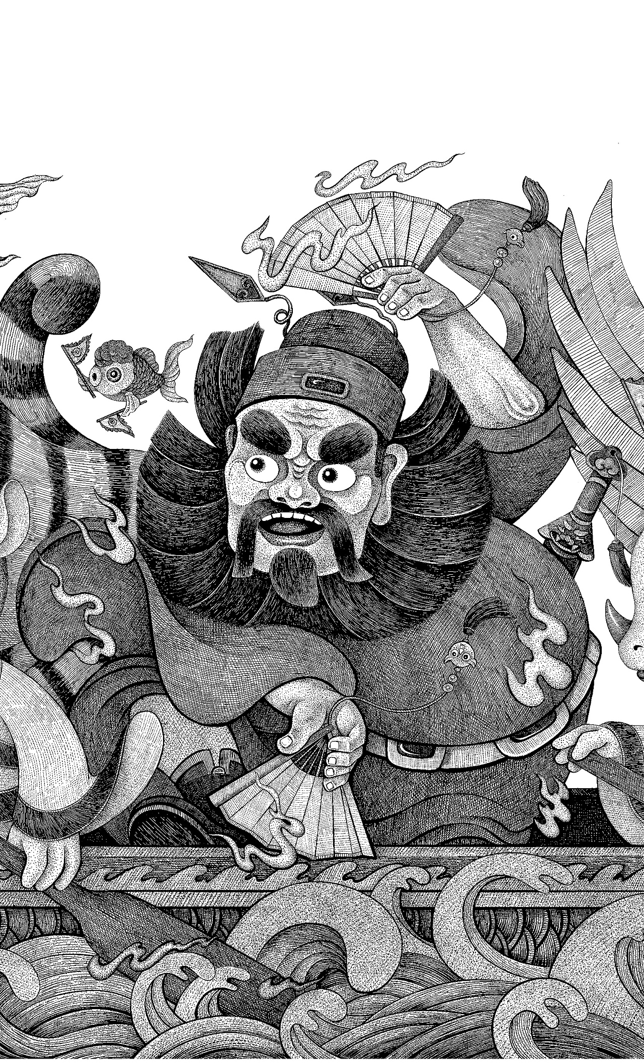 闹龙舟（图ZMjYzMjA2ODI4） - 艺术插画 - 站酷设计师猫站长原创素材 - 站酷ZCOOL