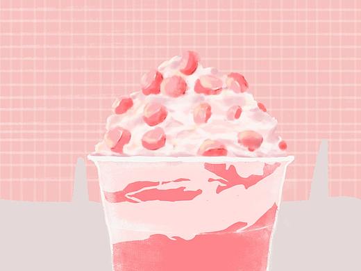 最近喜欢的甜品插画练习