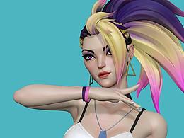 KDA阿卡丽/ZBRUSH速雕练习/过程视频链接里有