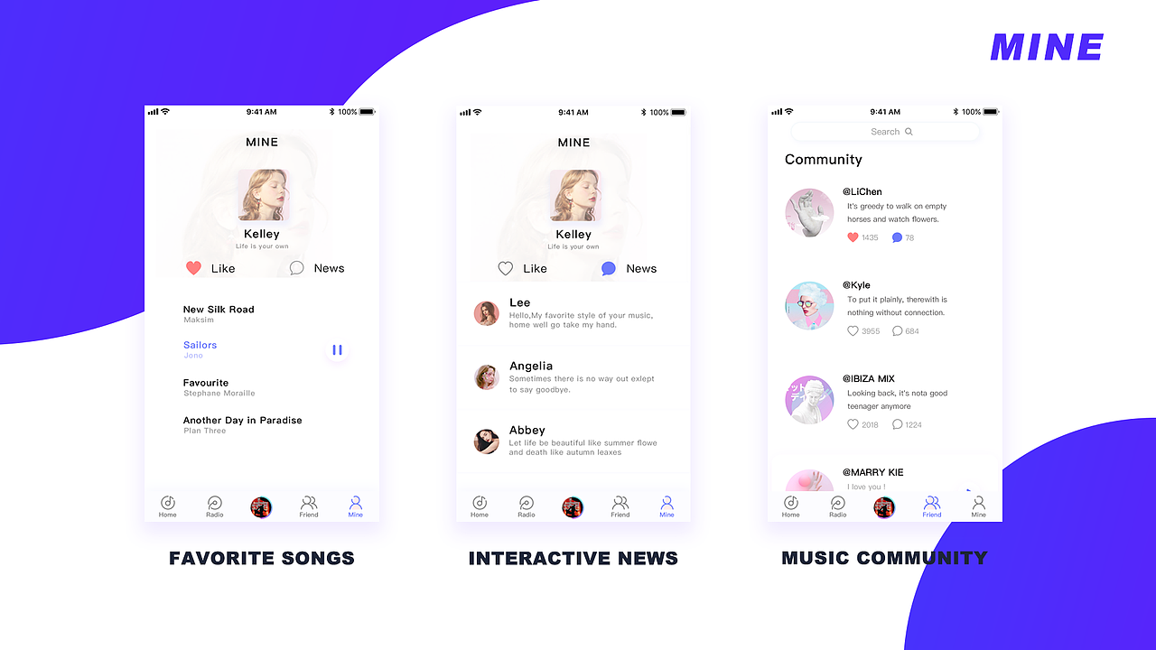 YUE概念型音乐APP设计