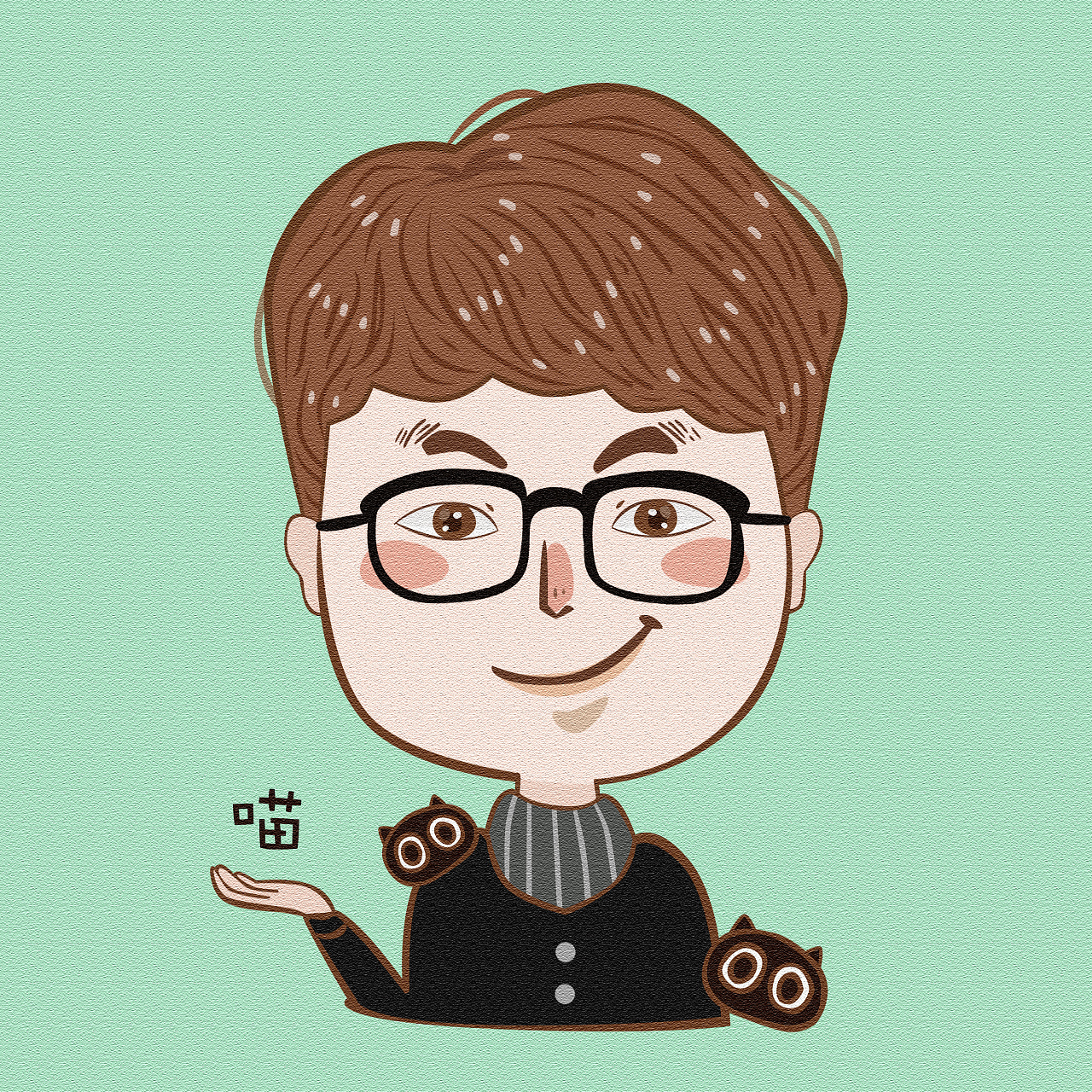 插画 每日一画 ps 电脑手绘 板绘 情侣头像