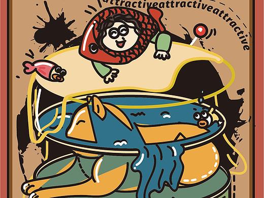 趴猫遐想鱼罐头