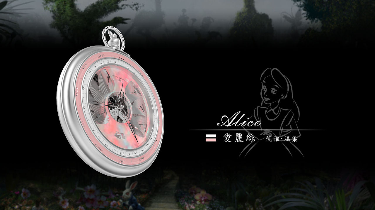 毕业作品-爱丽丝梦游仙境主题怀表（图ZNzk5Mjg2MjQ=） - 生活用品 - 站酷设计师张米瓜原创素材 - 站酷ZCOOL