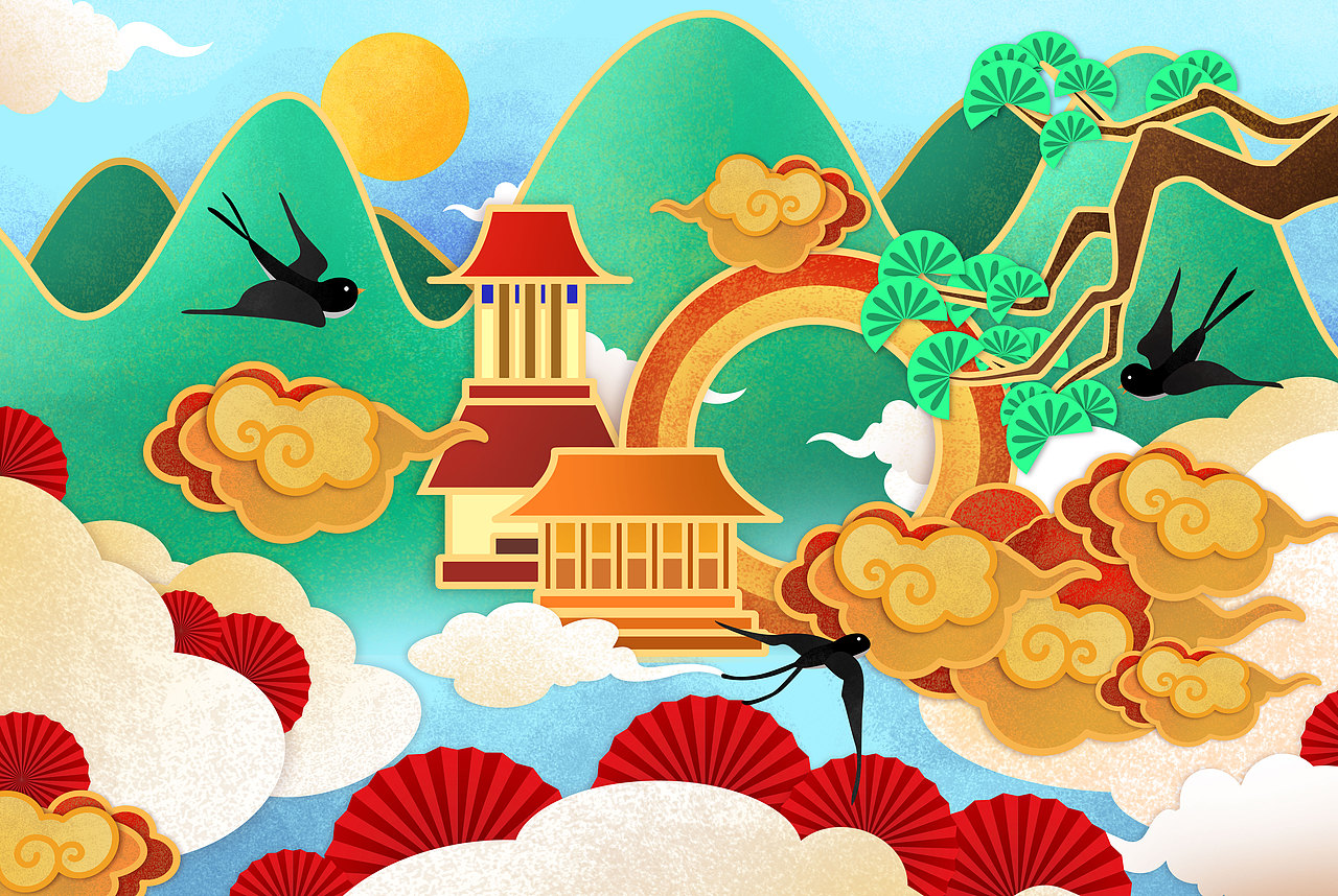 天地人间（图ZMTkwMDI3NDAw） - 商业插画 - 站酷设计师超级想原创素材 - 站酷ZCOOL