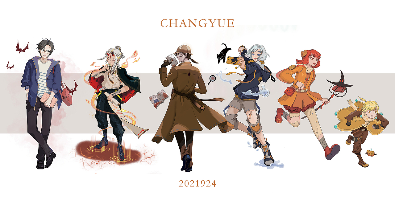 上海欢乐谷2021万圣节剧本杀人物设定（图ZMjcyODQ5MTEy） - 概念设定 - 站酷设计师长月是也原创素材 - 站酷ZCOOL