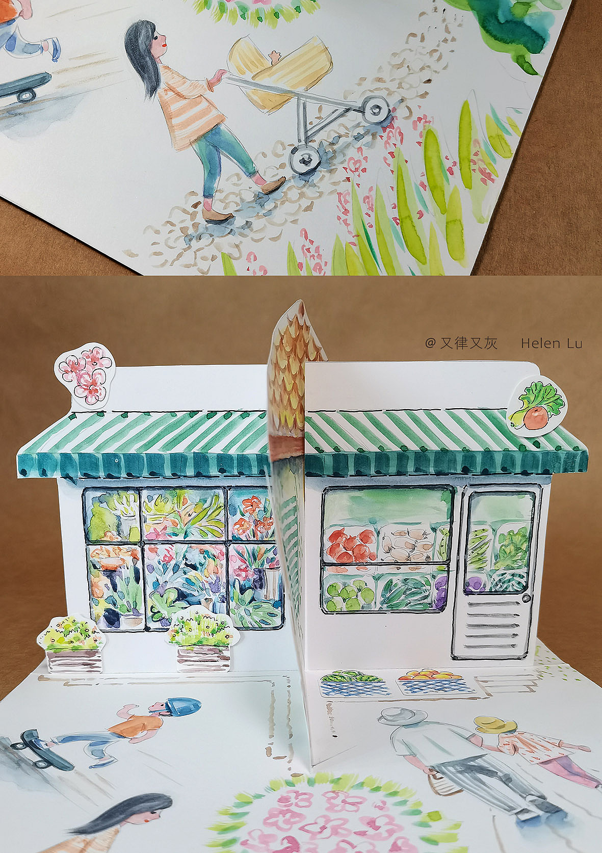 街景纸艺立体卡（图ZMzQxMjI1NDEy） - 其他手工艺 - 站酷设计师又律又灰原创素材 - 站酷ZCOOL