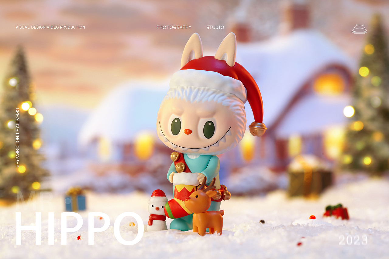 盲盒摄影-labubu圣诞系列-泡泡玛特