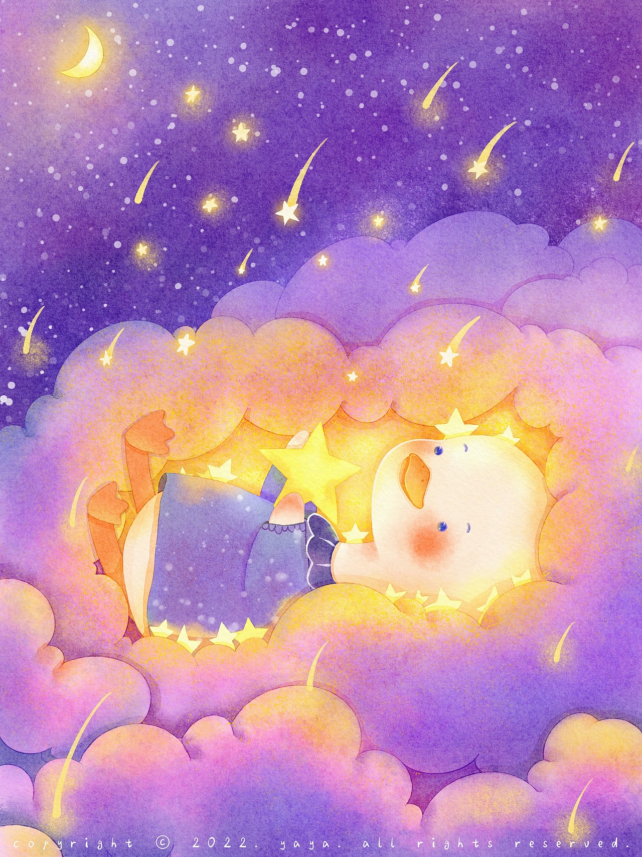 “躺平”的小动物们（图ZMzA2MjQyMjM2） - 儿童插画 - 站酷设计师鸭鸭插画原创素材 - 站酷ZCOOL