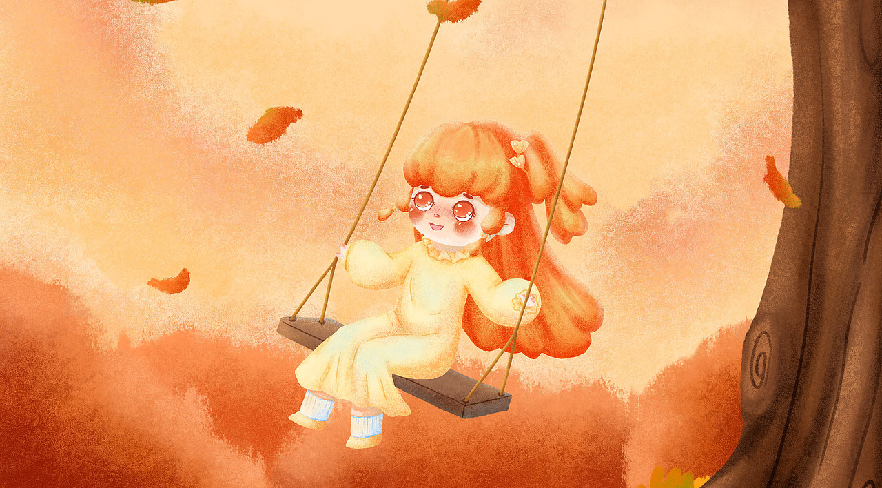 儿童插画场景-四季