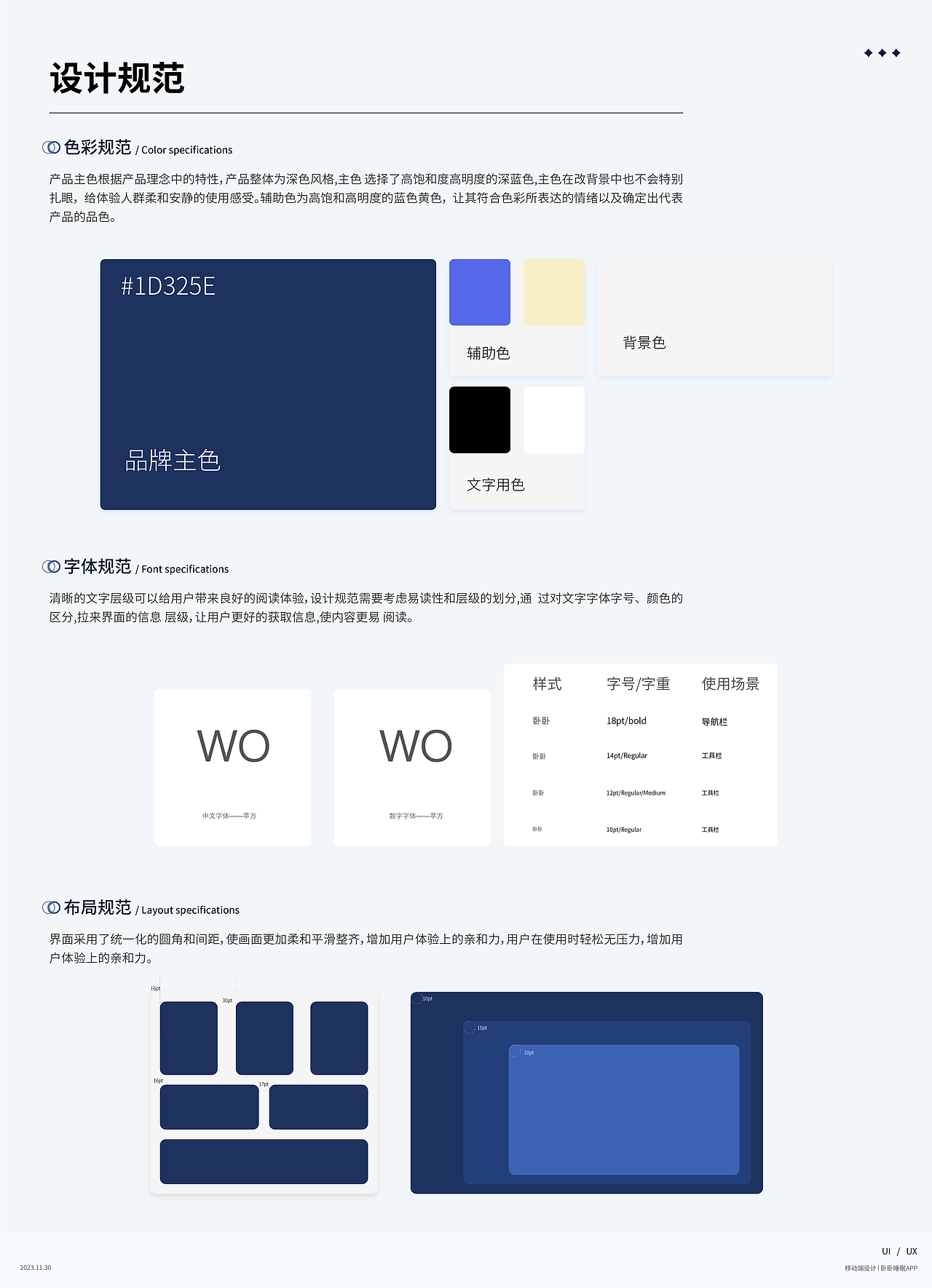 卧卧睡眠 - 移动端app设计