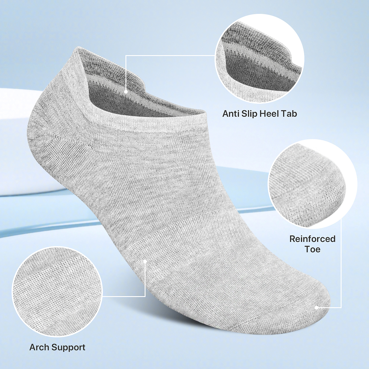 男士船袜6双装 & 亚马逊电商设计（图ZMzEyOTc5MDM2） - 电商 - 站酷设计师杰美视觉原创素材 - 站酷ZCOOL