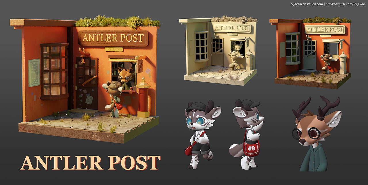 ANTLER POST 鹿角邮局（图ZMzExNzIyNjE2） - 人物/生物 - 站酷设计师Ry_Evein原创素材 - 站酷ZCOOL