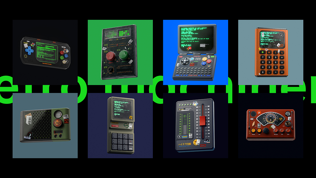 Retro Game Equipment(復古機械)(图ZMzA0NjIzMDEy) - 其他三维 - 站酷设计师三六八复机原创素材 - 站酷ZCOOL