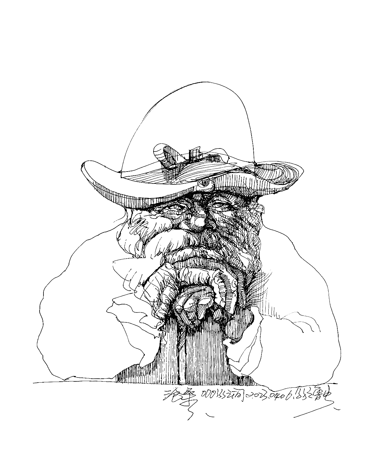 肖像手绘。（图ZMzM2Nzc5MTg0） - 绘画 - 站酷设计师山水之间手绘图像原创素材 - 站酷ZCOOL