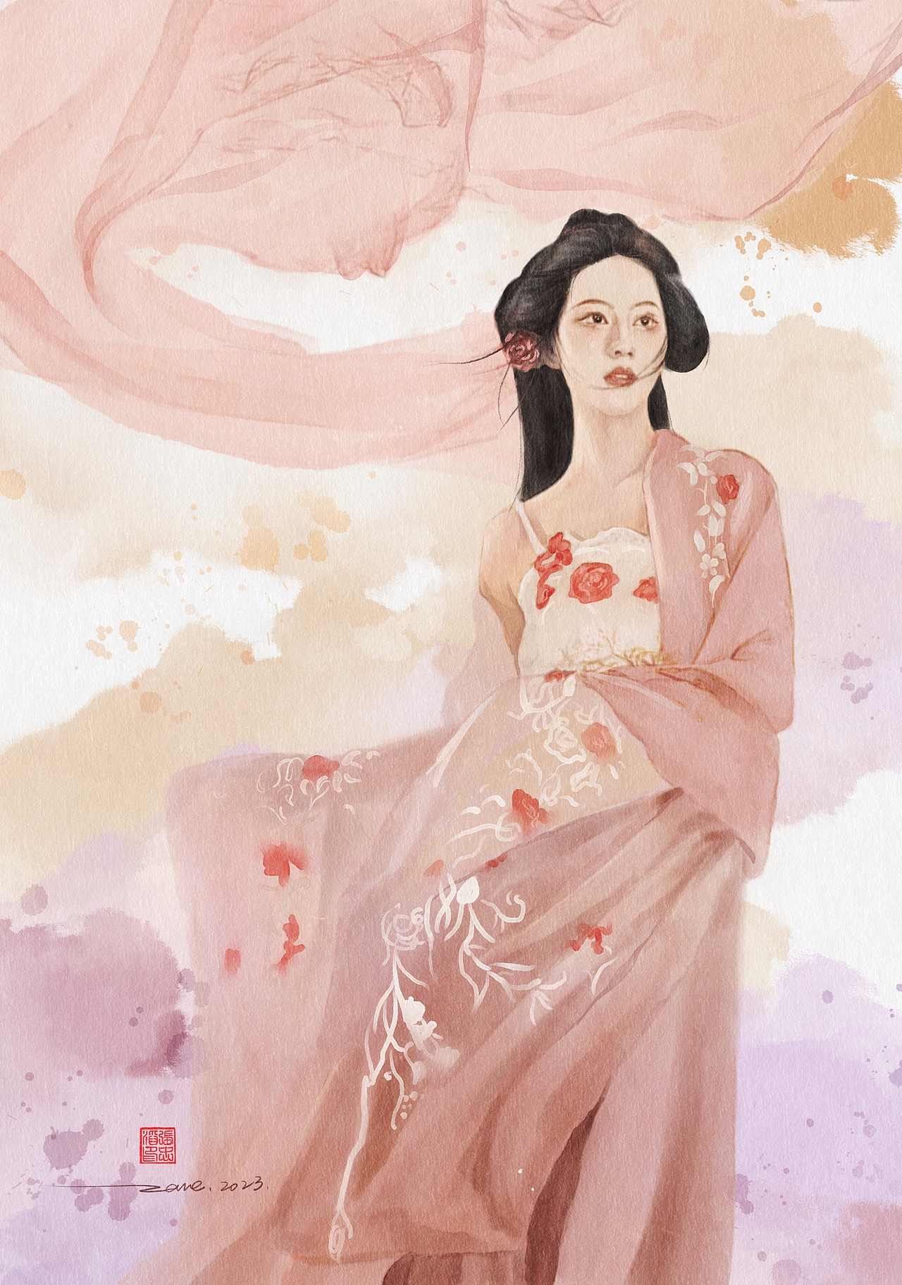 2023年水彩人物插画