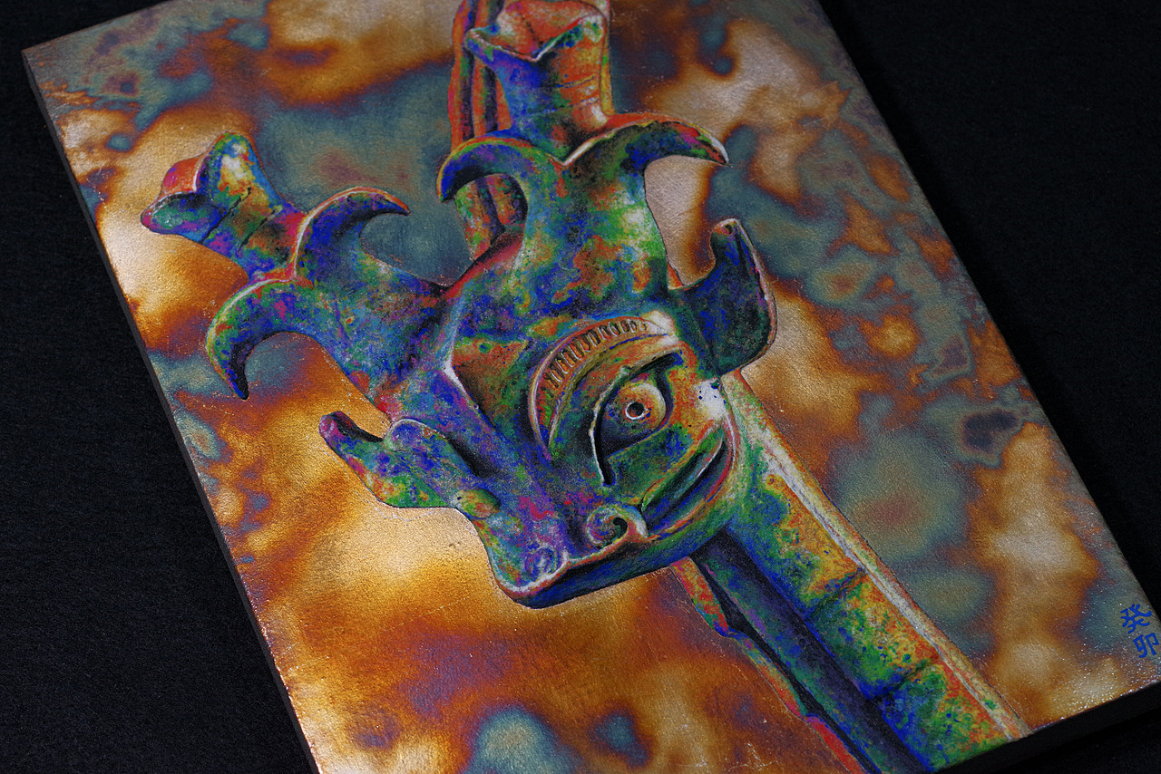 《时光•永不相负》局部细节 / 东白岩彩