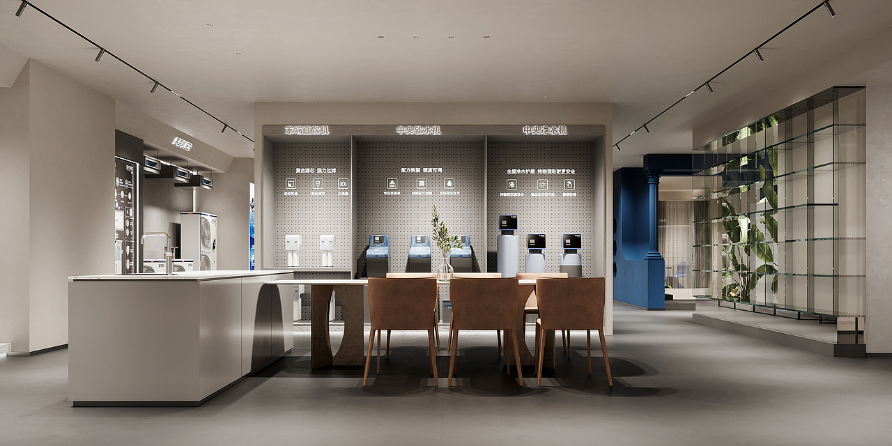 周笙笙全案设计 | 400㎡长沙约克VRF暖通展厅（图ZMzM3MDUxNjQ4） - 商业空间设计 - 站酷设计师周笙笙全案设计原创素材 - 站酷ZCOOL