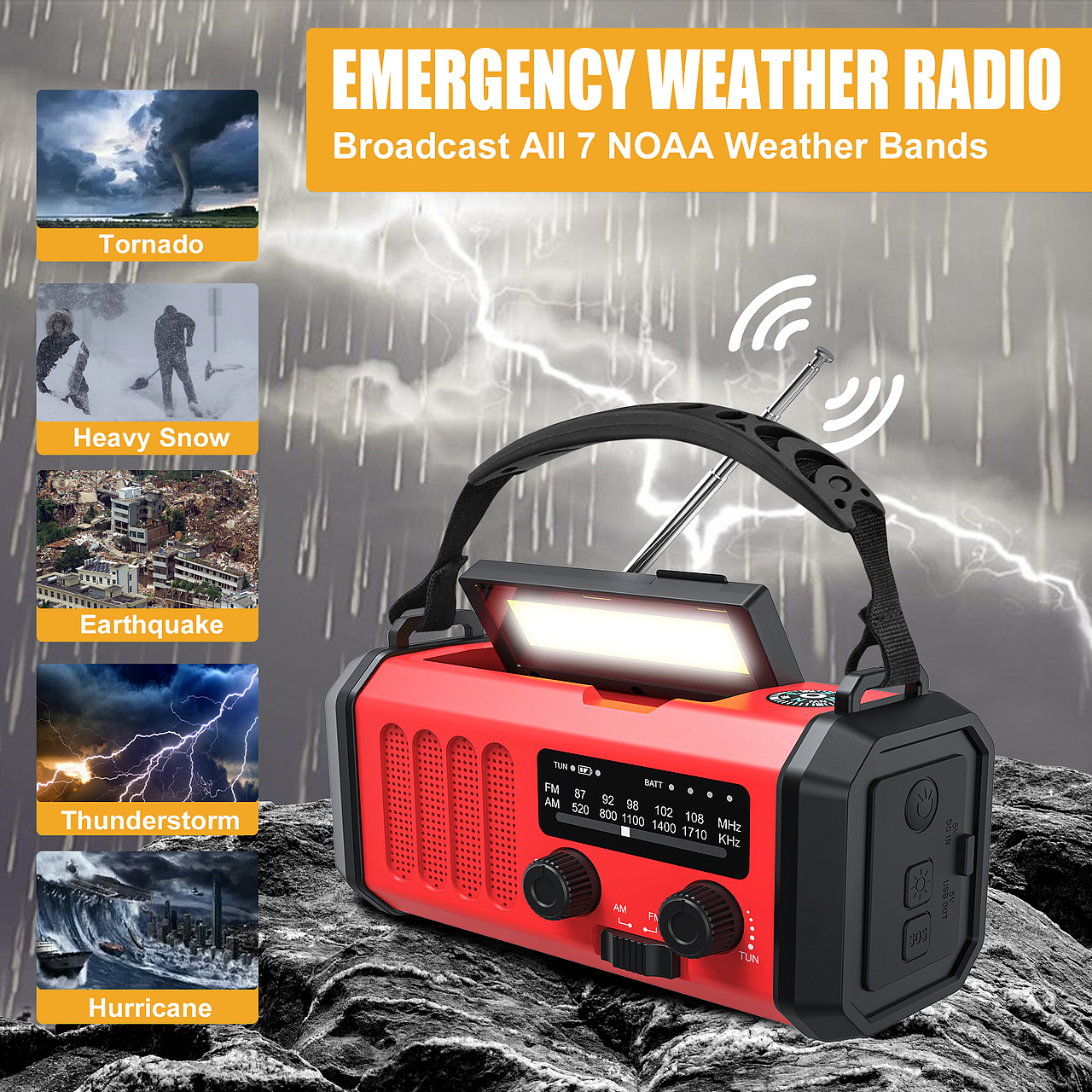 亚马逊产品:太阳能收音机