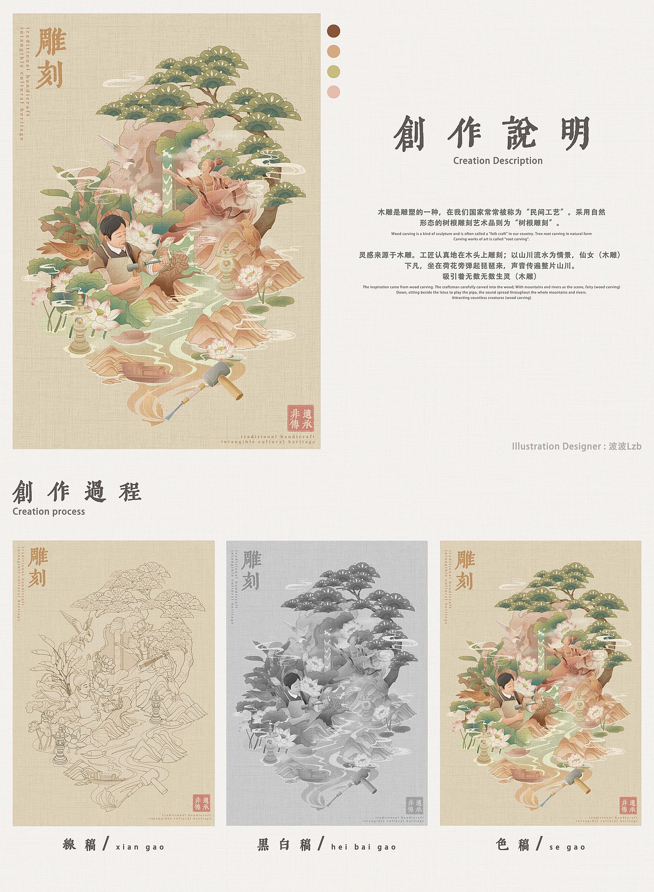 看见非遗 --- 传统技艺系列插画(图ZMzE5MjcwNTc2) - 商业插画 - 站酷设计师小倪發發原创素材 - 站酷ZCOOL