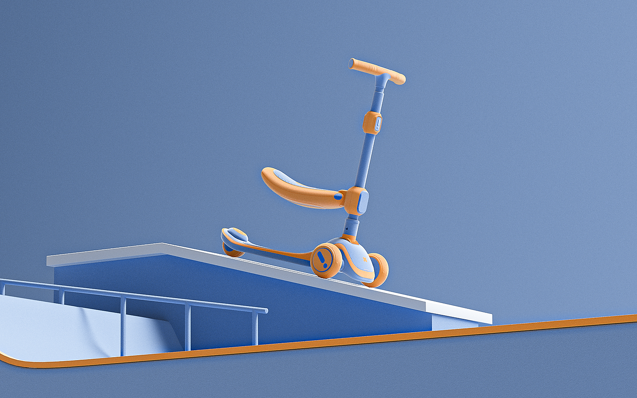 儿童滑板车外观ID设计| Children's scooter ID design