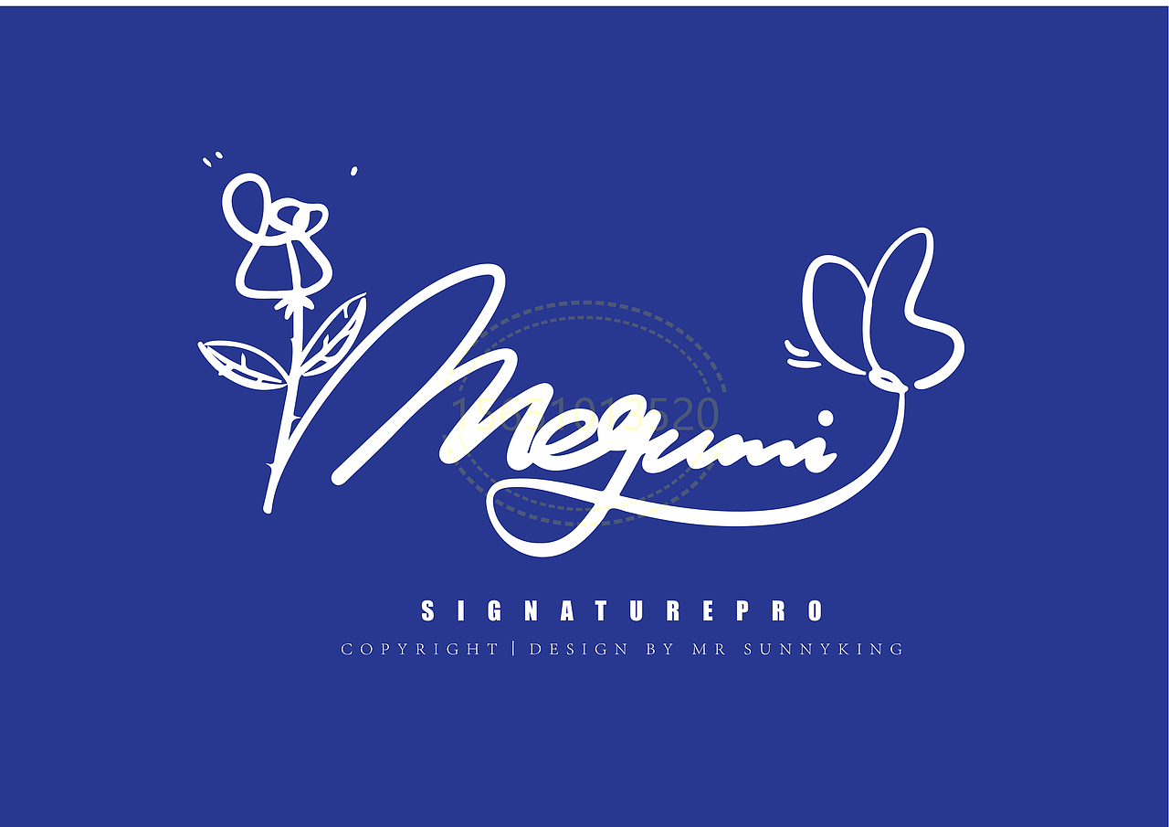 手写英文卡通签名丨南京孙老师丨版权作品丨华夏名流