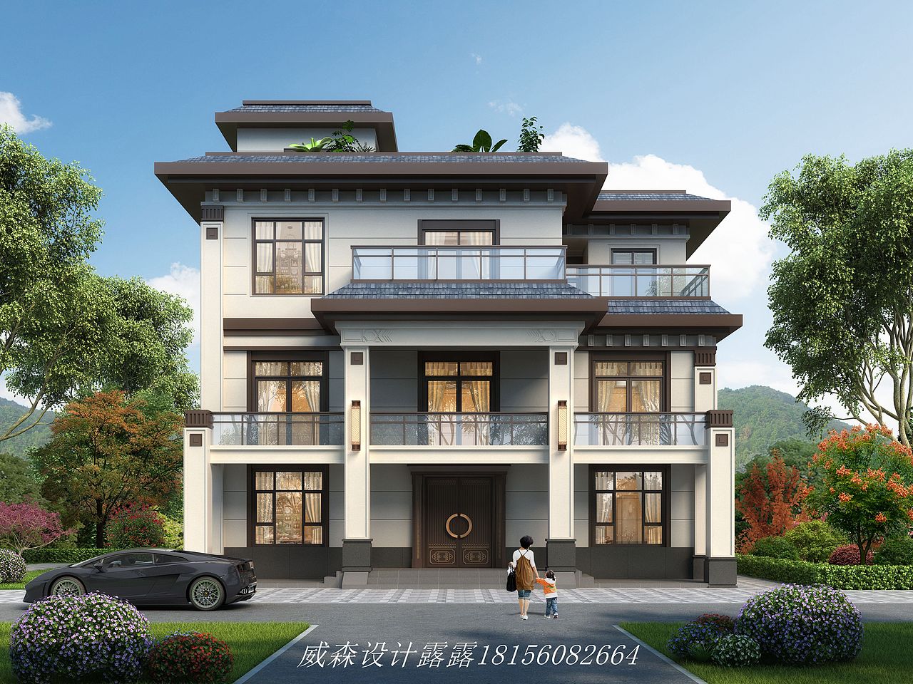 别墅透视鸟瞰合集（图ZMzQ1MjE1NTg0） - 家装设计 - 站酷设计师雨博韵萧原创素材 - 站酷ZCOOL