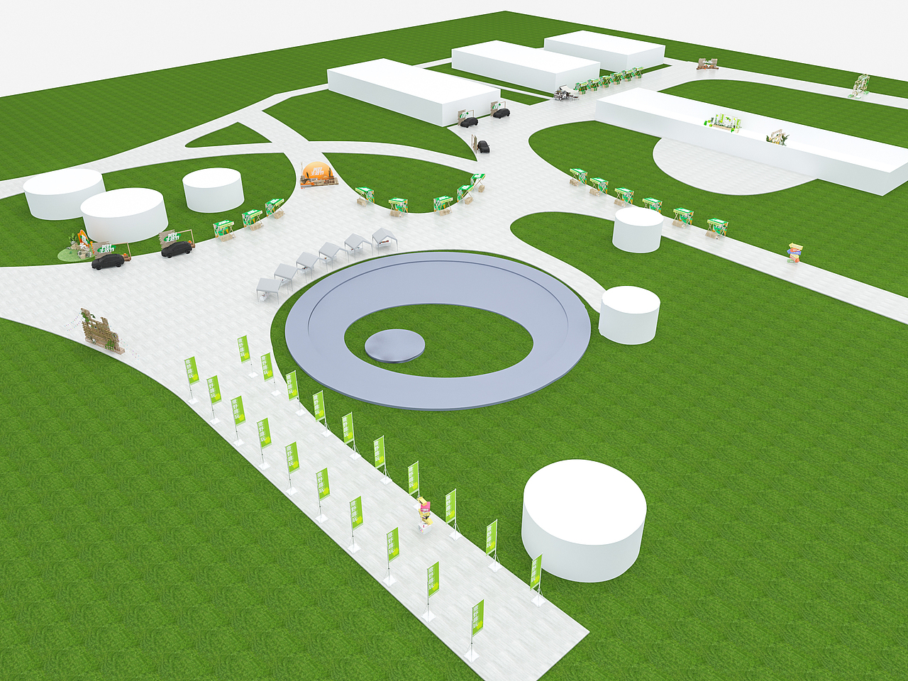 美好生活节日美陈活动蓝色主题（图ZMzYwMDM4OTQ0） - 展陈设计 - 站酷设计师是何小样呀原创素材 - 站酷ZCOOL