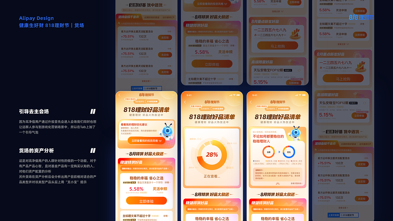支付宝-818理财节（22年）（图ZMzQ0MTQ2MDM2） - 交互/UE - 站酷设计师柿栖原创素材 - 站酷ZCOOL