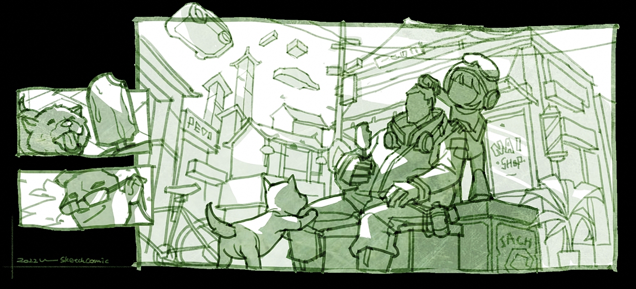 隔离时想象草稿sketch（图ZMzE3MDcxMDQ4） - 艺术插画 - 站酷设计师白先森原创素材 - 站酷ZCOOL