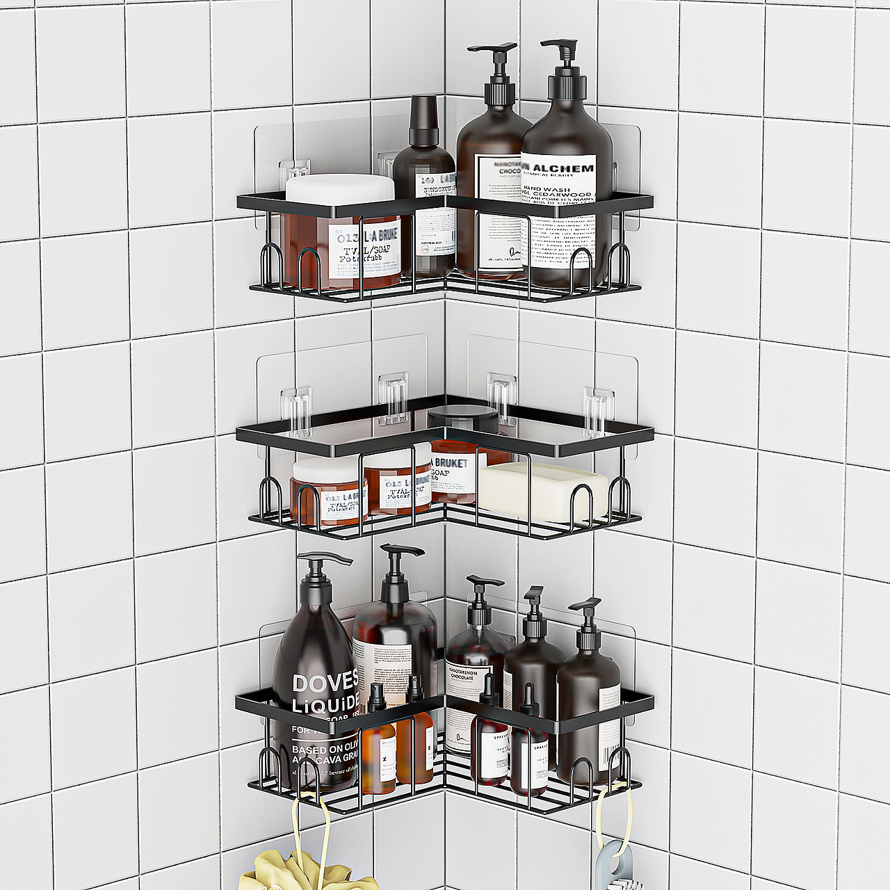 三角置物架-渲染