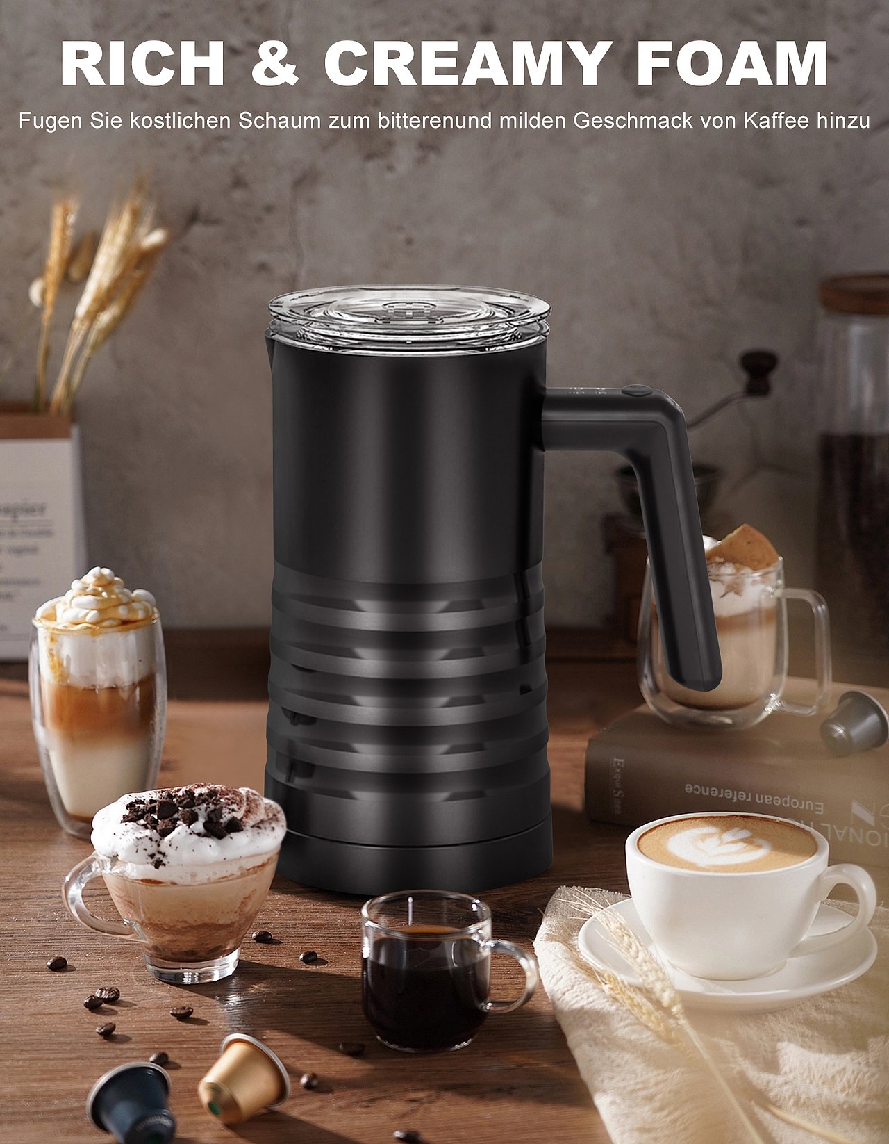 电动奶泡器电商亚马逊主图详情页A+