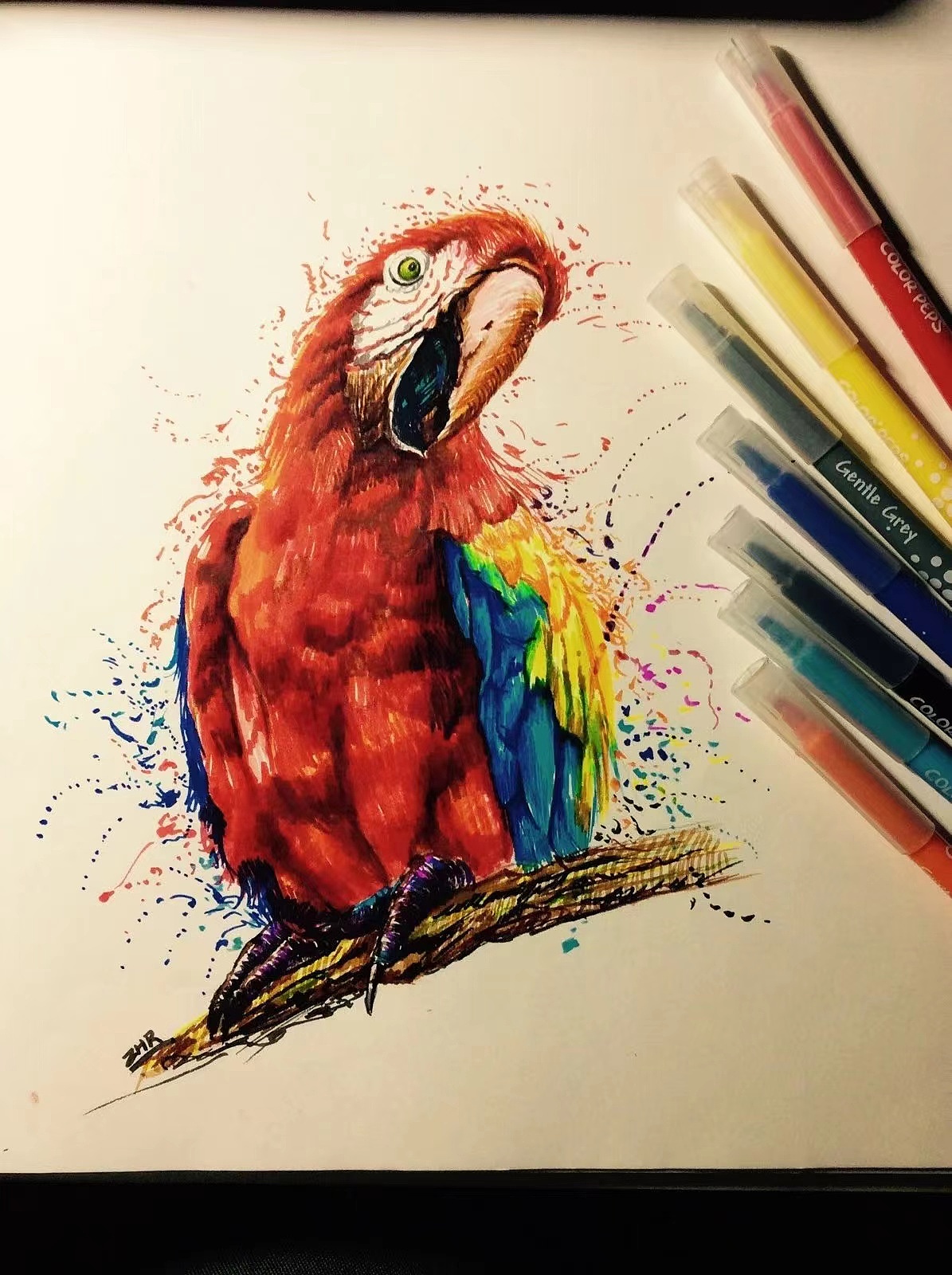 以前喜欢画着玩，蜡笔彩铅水彩笔哈哈哈哈（图ZMzA0NjQyNTE2） - 创作习作 - 站酷设计师溪口文鸯原创素材 - 站酷ZCOOL